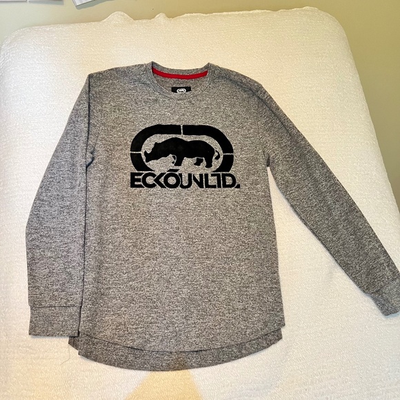 ECKŌ UNLTD. Rhino Logo Crewneck – Heather Grey – Men’s M - Picture 1 of 3